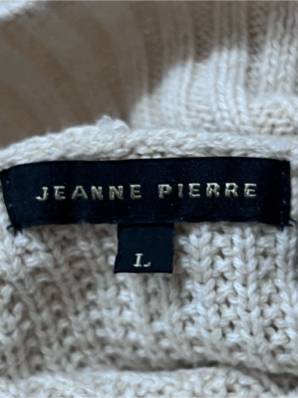 Women’s Jeanne Pierre Cream Sweater - Large